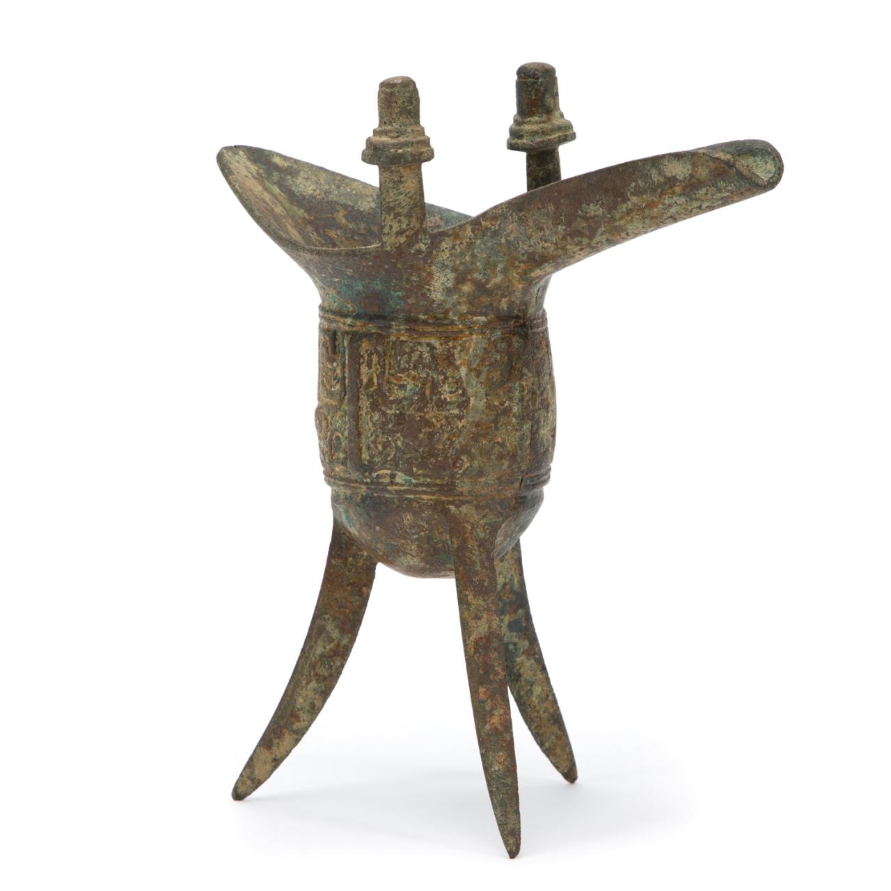 CHINESE BRONZE ARCHAIC STYLE LIBATION