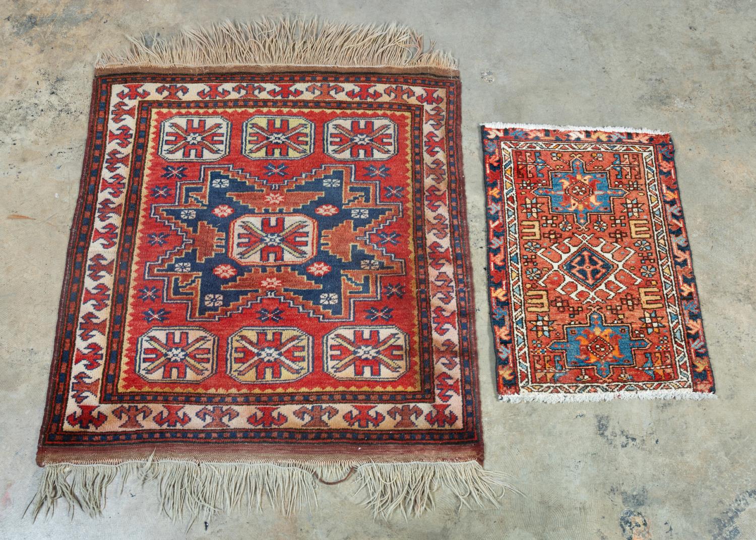 TWO HAND KNOTTED ORIENTAL RUGS,