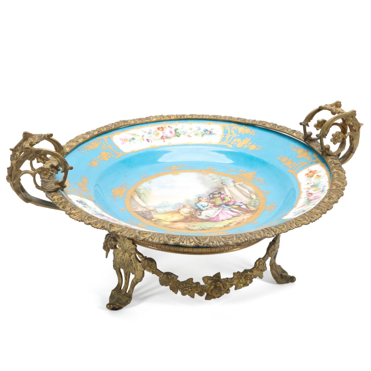 SEVRES STYLE ORMOLU MOUNTED CENTERPIECE 3582fb