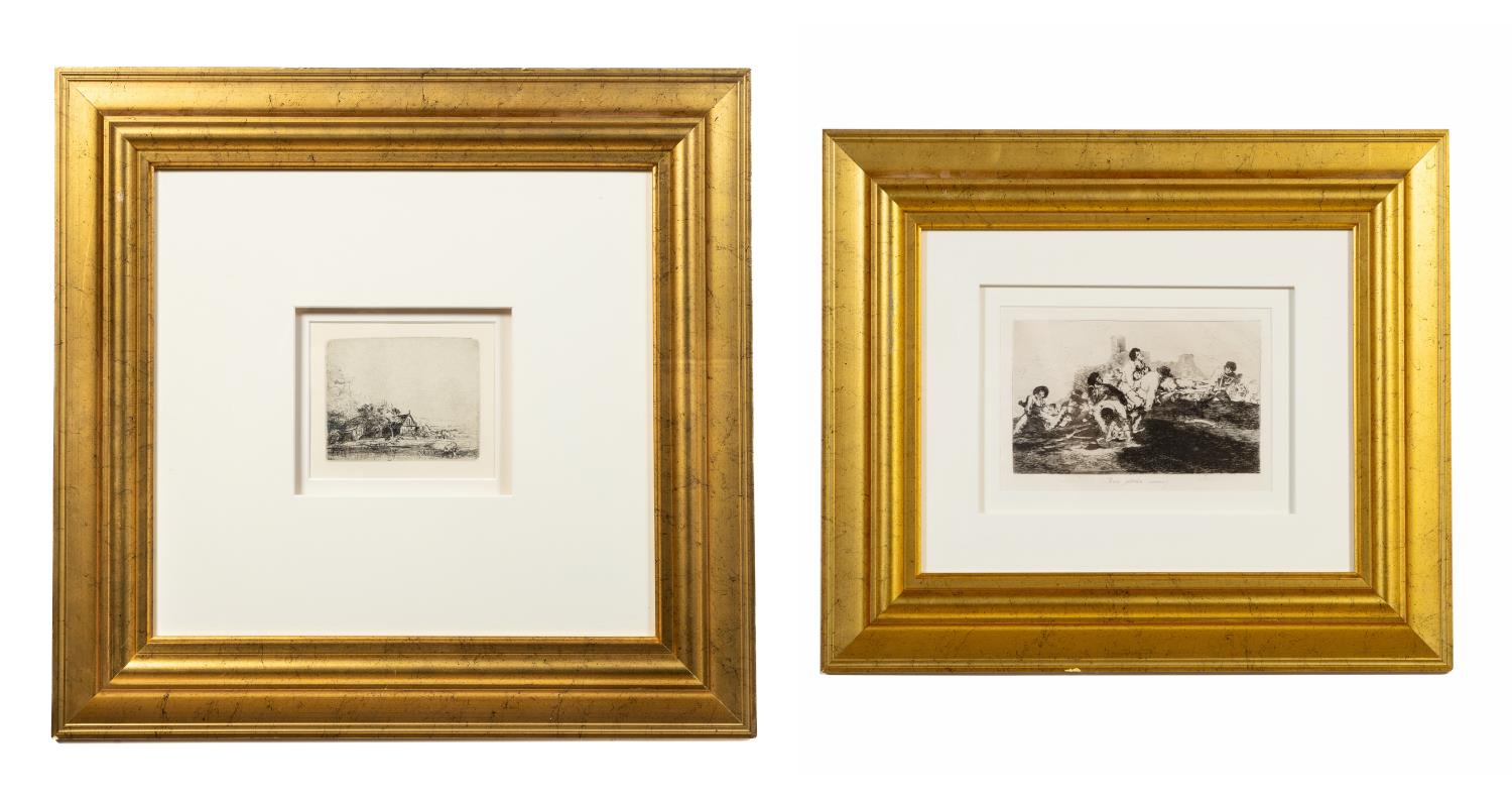 TWO AFTER REMBRANDT GOYA FRAMED 35834c