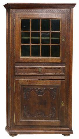 FRENCH PROVINCIAL OAK CORNER CABINET  3583ae