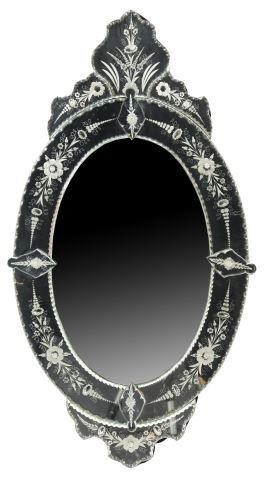 VENETIAN ETCHED GLASS BEVELED WALL MIRRORVenetian