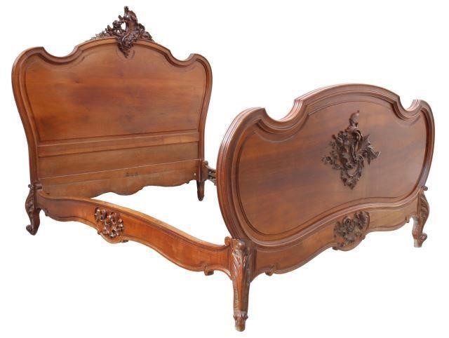 FRENCH LOUIS XV STYLE CARVED WALNUT 3583de