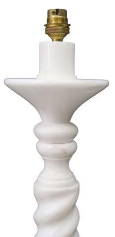 ITALIAN CARVED WHITE STONE SINGLE-LIGHT