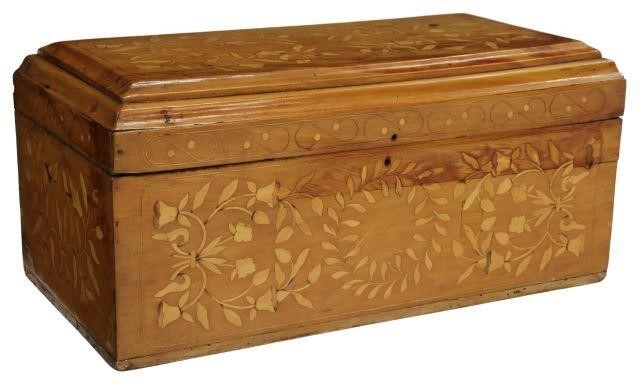 MARQUETRY FRUITWOOD STORAGE CHEST  35841b