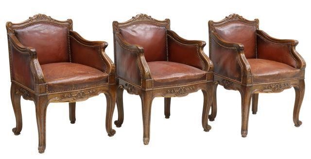  3 FRENCH LOUIS XV STYLE OAK  358427