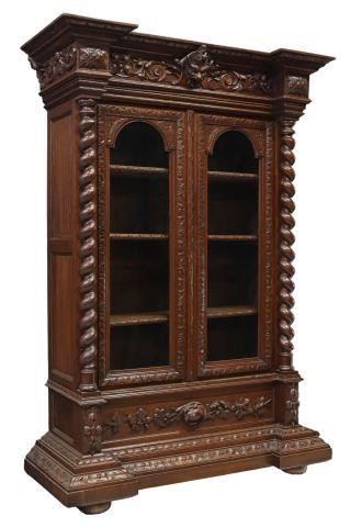 FRENCH HENRI II STYLE CARVED OAK 358420