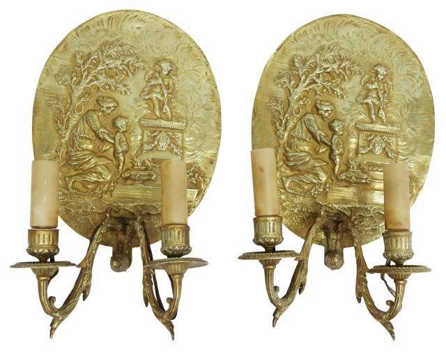  2 FRENCH LOUIS XV STYLE GILT 358453