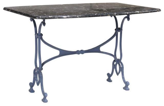 FRENCH MARBLE-TOP CAST IRON BISTRO