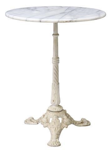 FRENCH MARBLE TOP CAST IRON BISTRO 35847b
