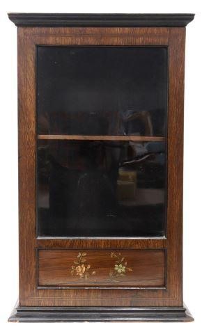 ROSEWOOD HANGING WALL VITRINE DISPLAY 3584b8