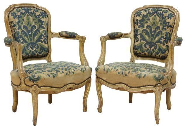 (2) FRENCH LOUIS XV STYLE PAINTED