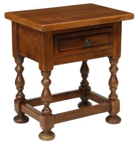 RUSTIC ITALIAN OAK BEDSIDE TABLERustic