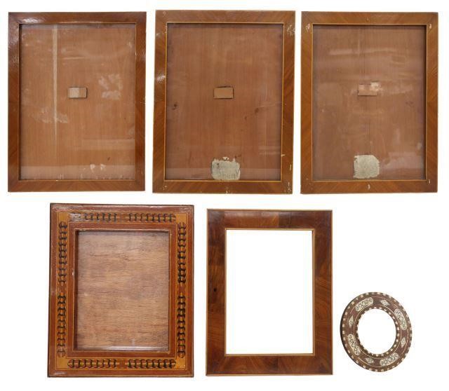 (6) DECORATIVE MAHOGANY & INLAID