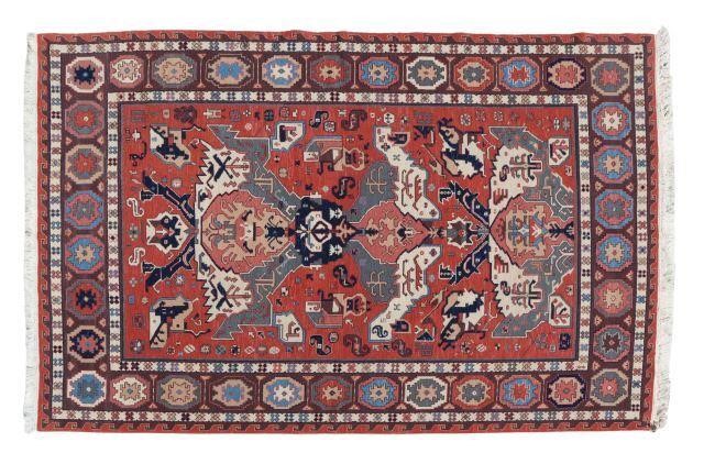 HAND-TIED SOUMAK RUG, INDIA, 7'10.5",