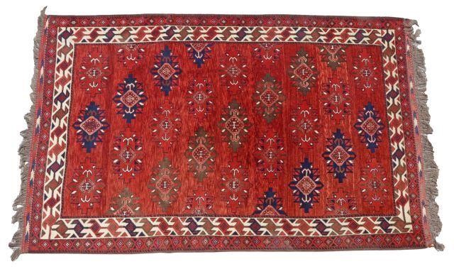 HAND TIED AFGHAN WOOL TURKOMAN 35853d