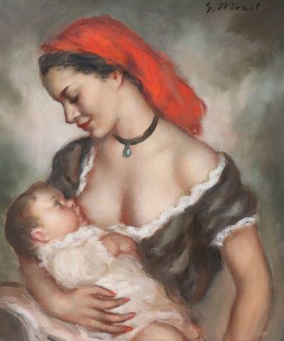 GEORGETTE NIVERT MOTHER & CHILD