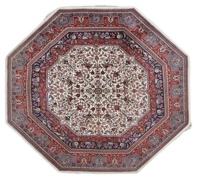 HAND TIED OCTAGOANAL RUG 8 3  35858a