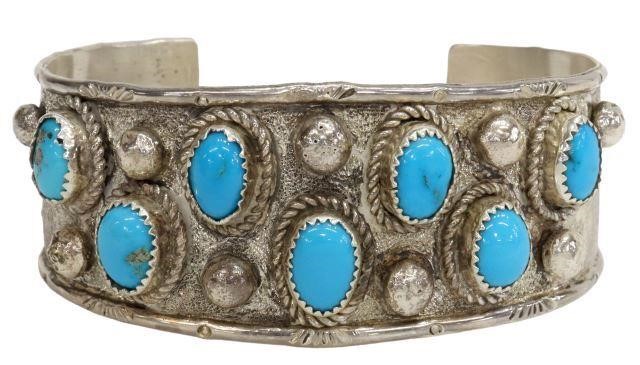 SOUTHWEST STERLING TUQUOISE CUFF 3585ea