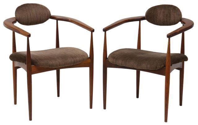 (4) MID-CENTURY MODERN UPHOLSTERED