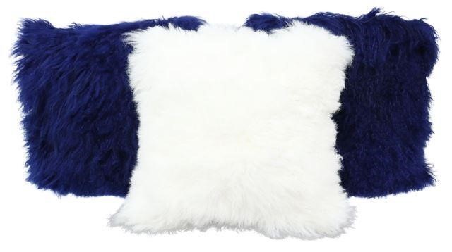 (3) DECORATIVE MONGOLIAN SHEEPSKIN