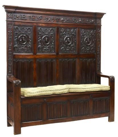 FRENCH GOTHIC REVIVAL CARVED WALNUT 358706