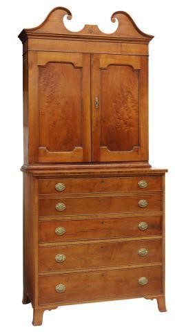 CHIPPENDALE/ FEDERAL MAHOGANY SECRETARY