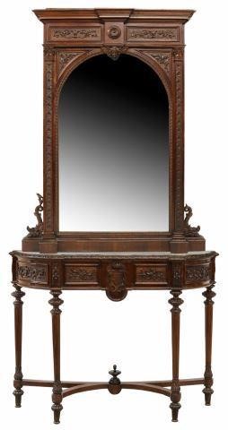 RENAISSANCE REVIVAL CARVED WALNUT 35874f