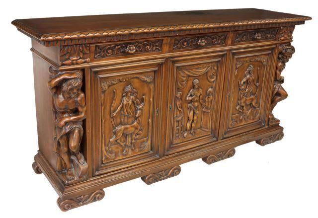 ITALIAN RENAISSANCE STYLE CARVED SIDEBOARD