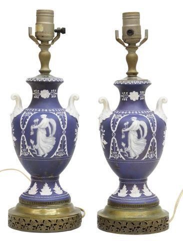 (2) NEOCLASSICAL PORCELAIN URN-FORM