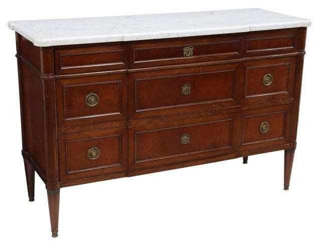 FRENCH LOUIS XVI STYLE MARBLE TOP 35879f