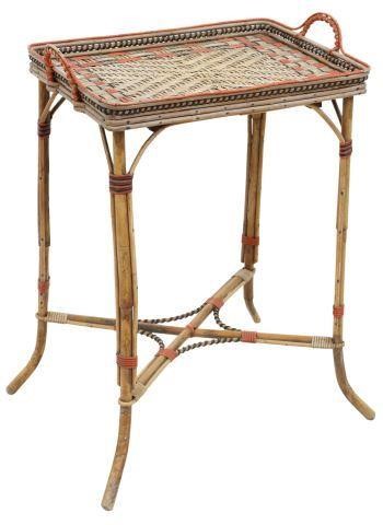 PAINTED BAMBOO RATTAN SERVICE 3587ad