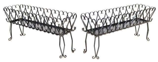 (2) ITALIAN WROUGHT IRON HEART MOTIF