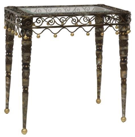 PARCEL GILT WROUGHT IRON GLASS TOP 3587e3