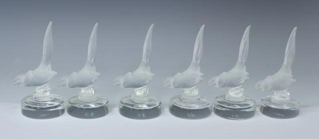  6 LALIQUE FAISON FROSTED PLACE 35880c