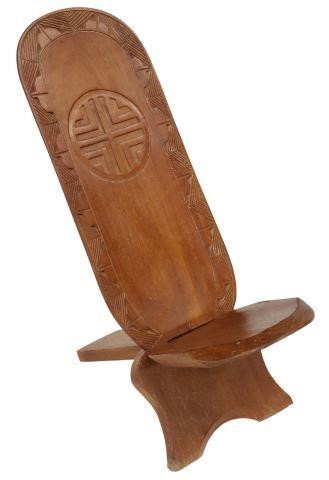 AFRICAN HAND CARVED HARDWOOD PALAVER STYLE 358819
