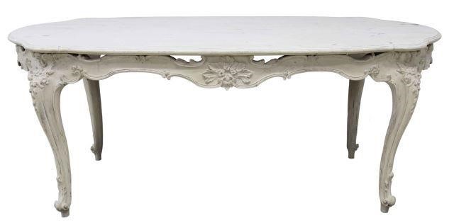 FRENCH LOUIS XV STYLE WHITE PAINTED