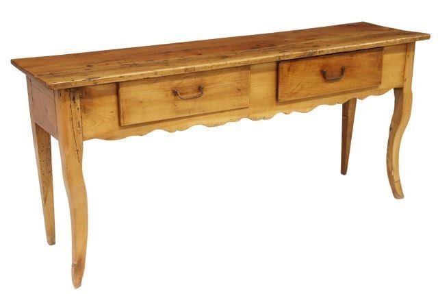 FRENCH PROVINCIAL FRUITWOOD CONSOLE