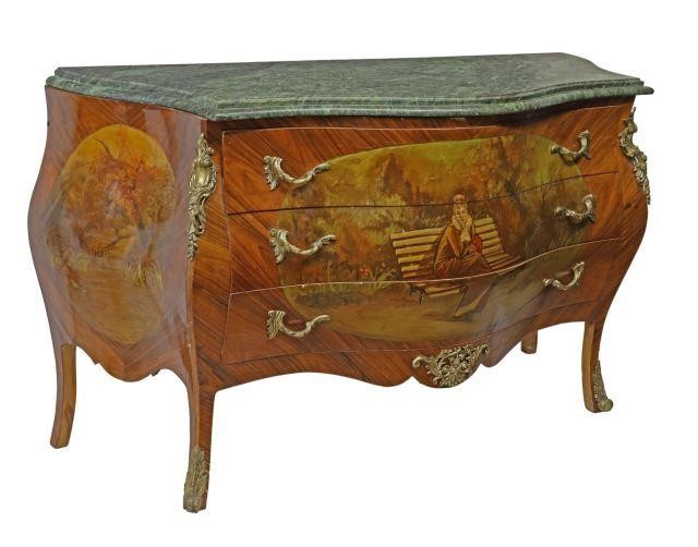 LOUIS XV STYLE MARBLE TOP PAINTED 3588c4