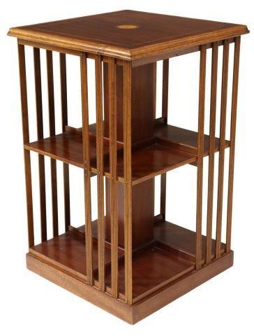 ENGLISH MAHOGANY ROTATING BOOKCASE 3588d2