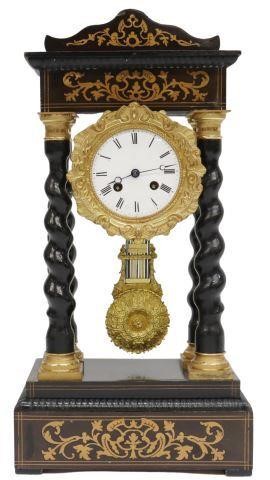 FRENCH NAPOLEON III PERIOD PORTICO CLOCKFrench