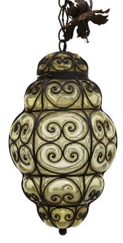 ITALIAN BLOWN GLASS HANGING LANTERN