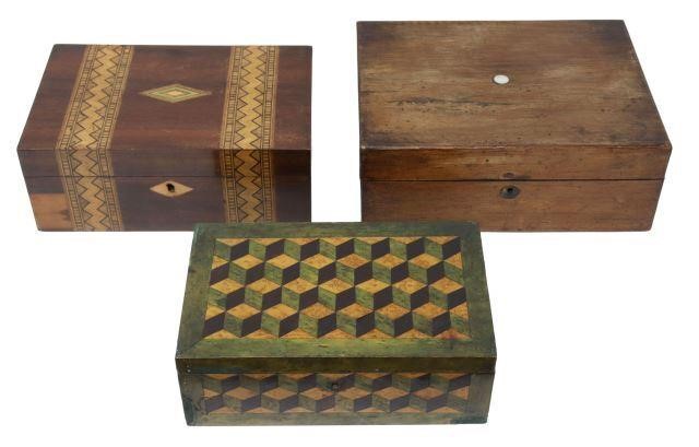  3 ENGLISH TUNBRIDGE WARE PARQUETRY 358978