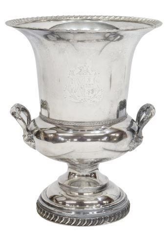 SILVER PLATE ARMORIAL CHAMPAGNE