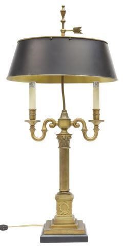 EMPIRE STYLE GILT METAL TWO-LIGHT