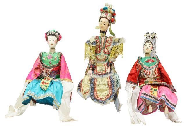 (3) COSTUMED CHINESE OPERA PUPPET