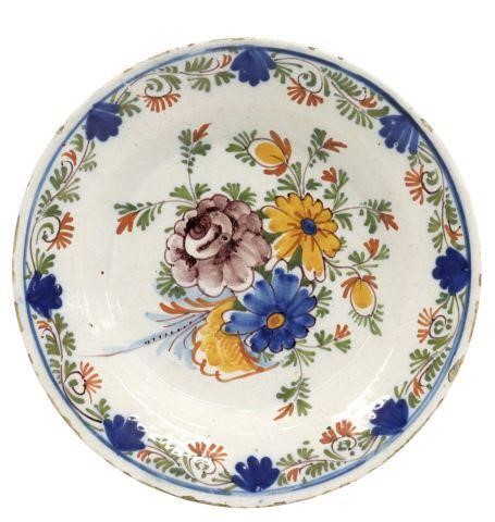 DELFT POLYCHROME FAIENCE PLATE, LATE