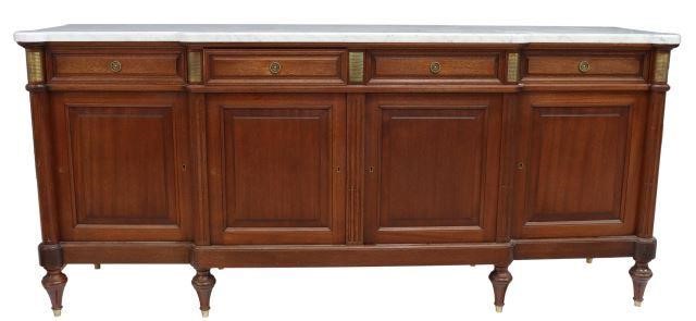 LOUIS XVI STYLE MARBLE TOP MAHOGANY 358a42