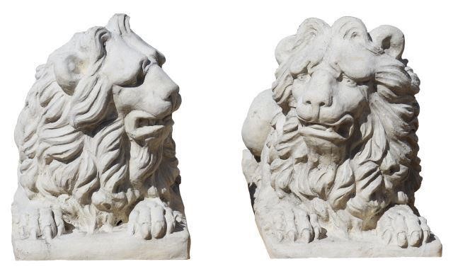  2 CAST STONE GARDEN STATUARY  358a58