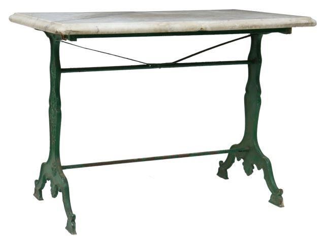 FRENCH MARBLE TOP CAST IRON BISTRO 358a67